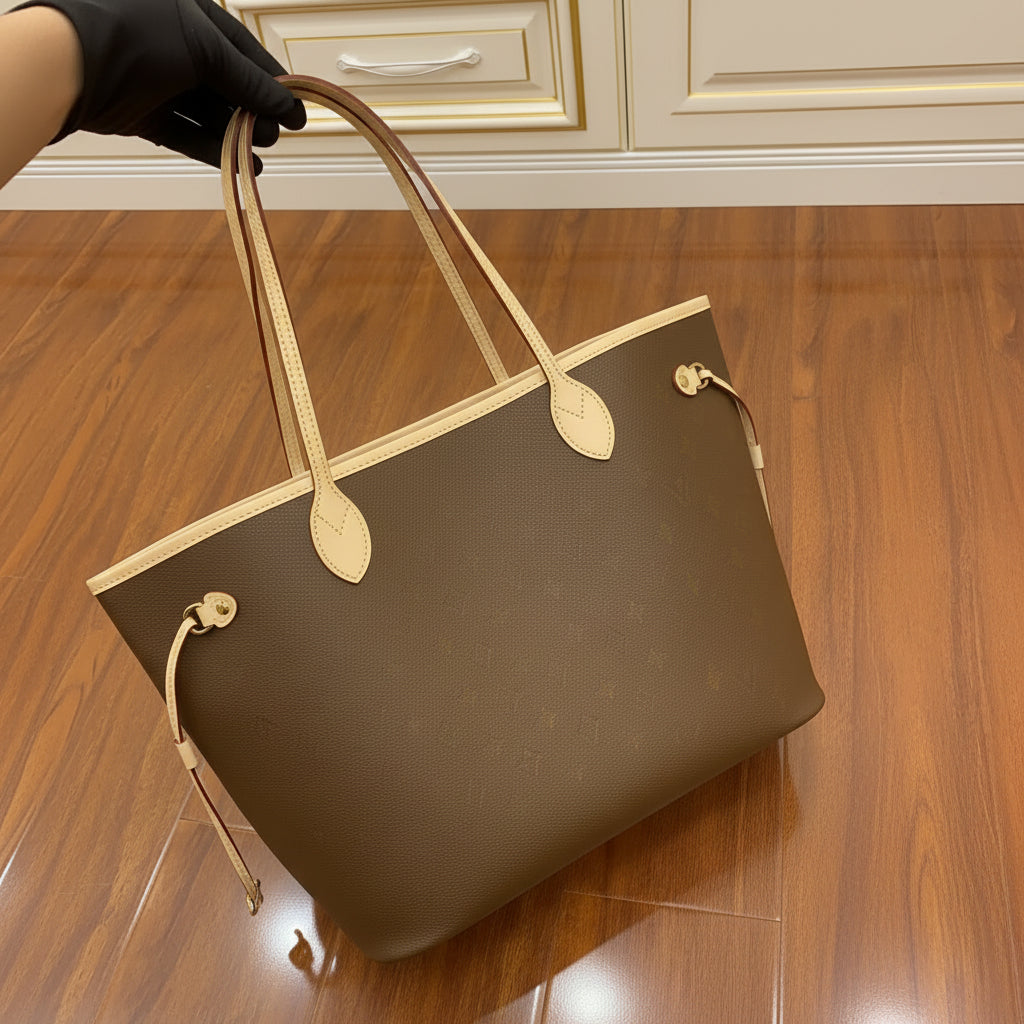 LV Neverful MM Monogram Canvas Cherry Tote Bag