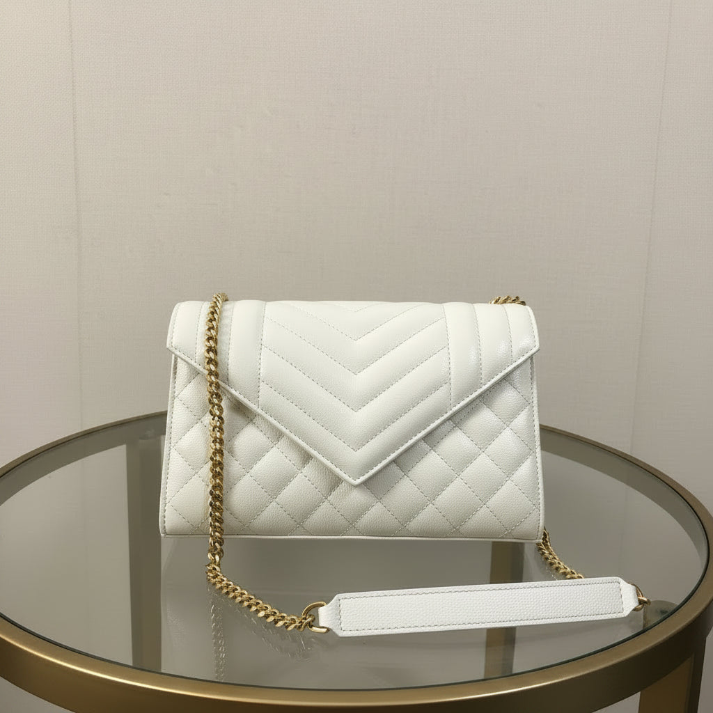 YSL CSSD White Handbag