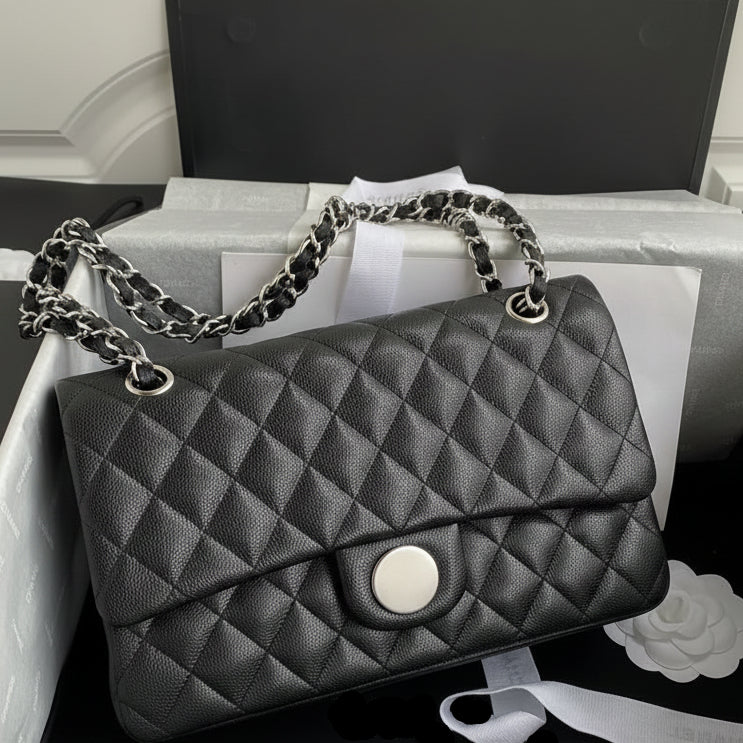CHNL CLSS MDM FLP Black Handbag
