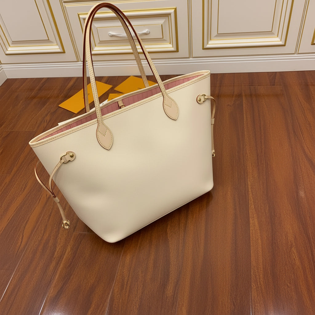 LV NVF MM DMR AZR Rose BLR Tote Bag