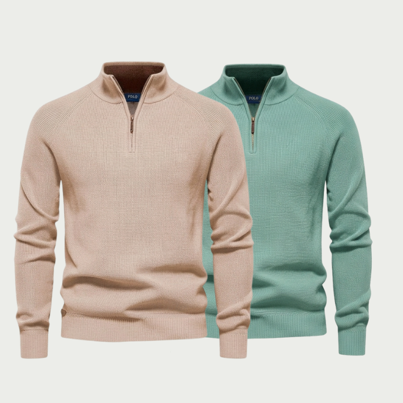 [BUY 1, GET 1 FREE] RL Classic Knit Half-Zip Sweater