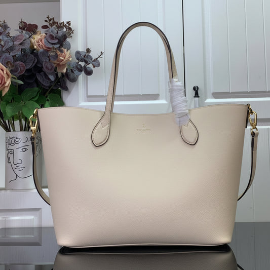 LV CA MM MNG EMP Cream Tote Bag