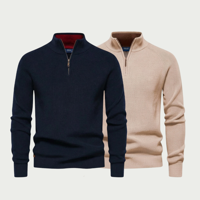 [BUY 1, GET 1 FREE] RL Classic Knit Half-Zip Sweater