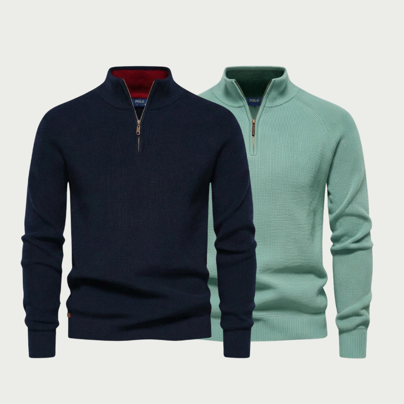 [BUY 1, GET 1 FREE] RL Classic Knit Half-Zip Sweater