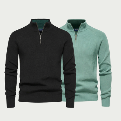 [BUY 1, GET 1 FREE] RL Classic Knit Half-Zip Sweater