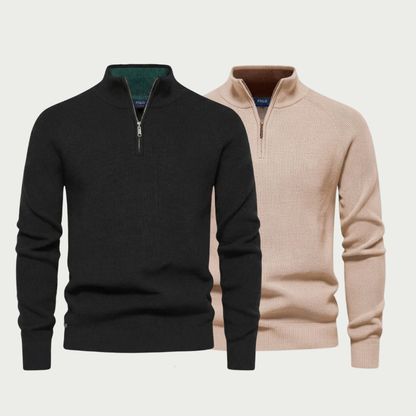 [BUY 1, GET 1 FREE] RL Classic Knit Half-Zip Sweater