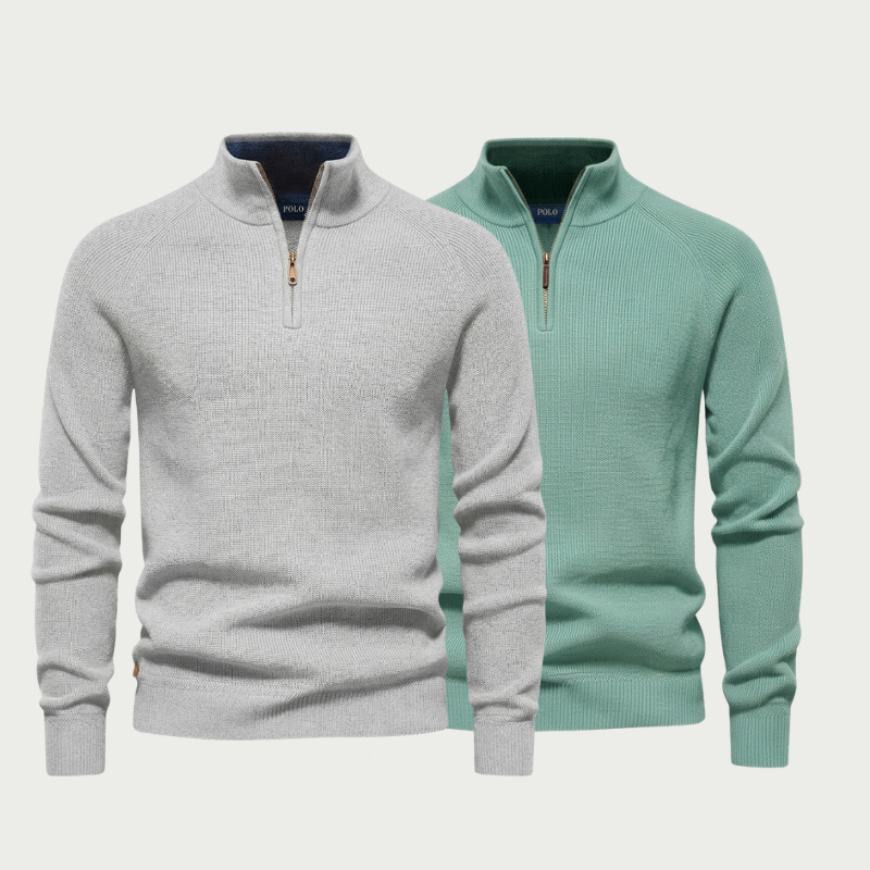 [BUY 1, GET 1 FREE] RL Classic Knit Half-Zip Sweater